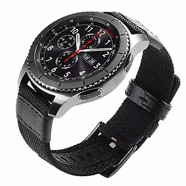 Stilsäkert Nylonarmband - Samsung Galaxy Watch S3 Frontier Kaffe 20mm