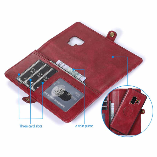 Samsung Galaxy S9 - Kraftig Smart Wallet Case Svart