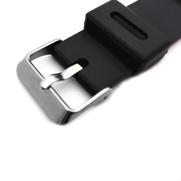 Stilrent Slittåligt Gummi Klockarmband Svart 20mm