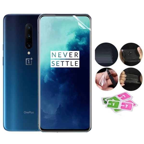 OnePlus 7 Pro 2-PACK Mjukt Skärmskydd PET 9H 0,2mm Svart