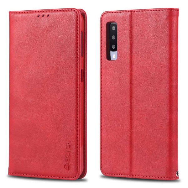 Samsung Galaxy A70 - Stilrent Retro Plånboksfodral Röd