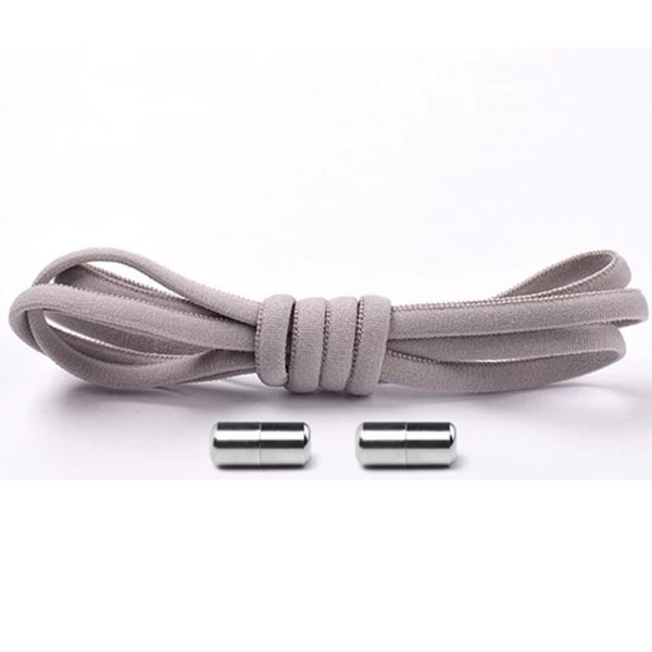 Stilfulde snørebånd med metalspænder (elastisk) Svart