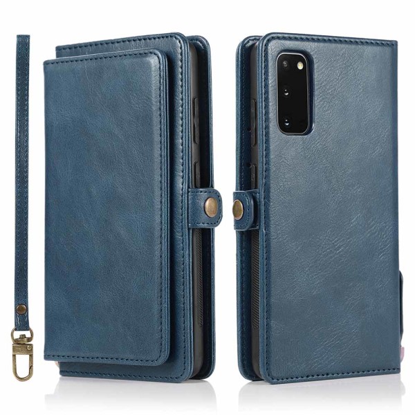 Praktisk lommebokdeksel - Samsung Galaxy S20 Plus Mörkblå