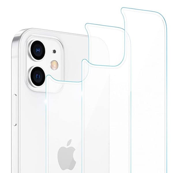 2-PACK 3-in-1 iPhone 12 Fram- & Baksida + Kameralinsskydd Transparent