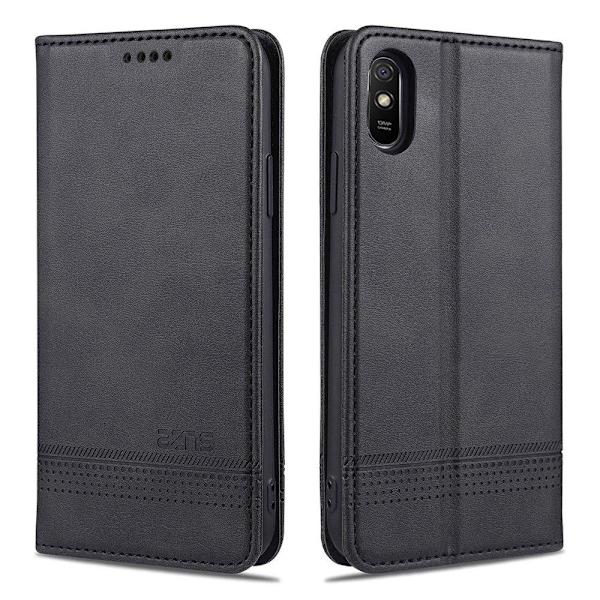 Xiaomi Redmi 9AT - Professionellt Praktiskt Plånboksfodral Mörkgrön