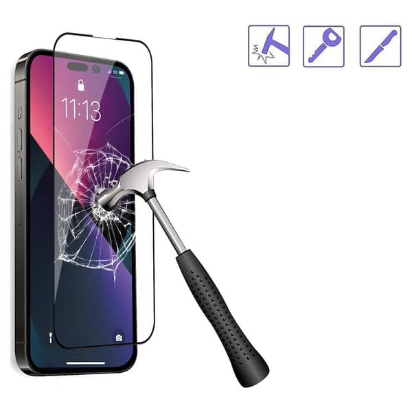 iPhone 15 plus -näytönsuoja 2.5D HD 0,3mm Transparent/Svart
