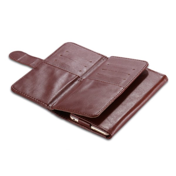 Praktisk lommebok i skinn med mobilrom UNIVERSAL (opptil 5,5'') Lila