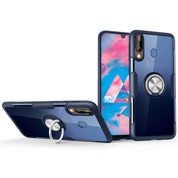 Tankevækkende Leman-cover med ringholder - Huawei P Smart 2019 Marinblå Marinblå