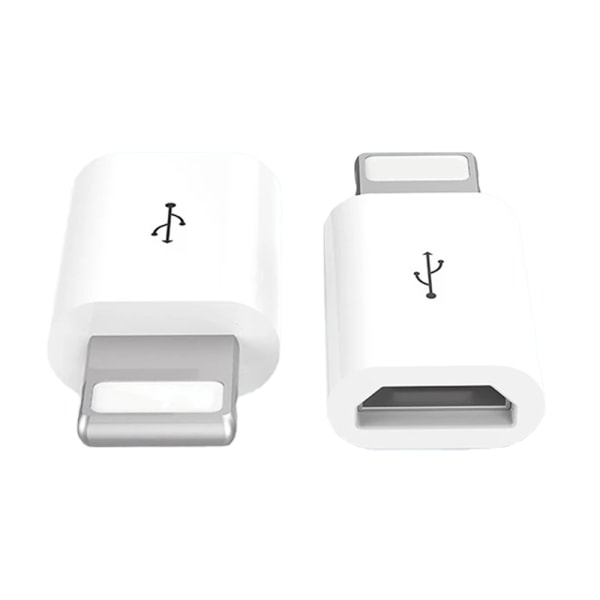Adapter Micro-USB til iPhone 2in1 Opladning + Dataoverførsel Svart