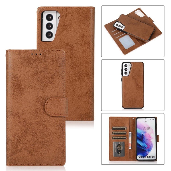 Samsung Galaxy S21 Plus - Professionelt LEMAN Wallet Cover Lila