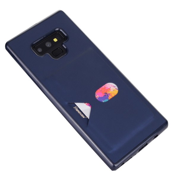 Elegant Hanman Skal med Kortfack - Samsung Galaxy Note 9 Mörkblå