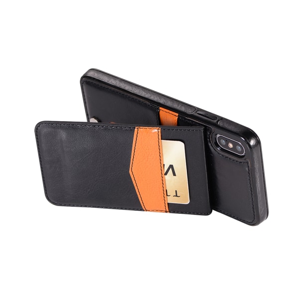 iPhone XS Max - LEMAN-nahkakotelo, jossa lompakko/korttitasku Rosa