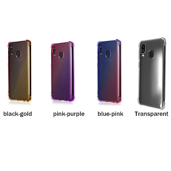 Samsung Galaxy A40 - Elegant silikonecover Blå/Rosa