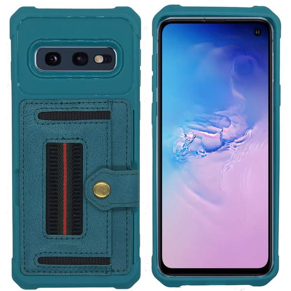 Skal med Kortfack - Samsung Galaxy S10E Blå Blå