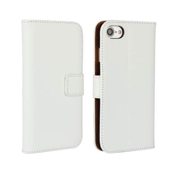 Stilrent VINTAGE Plånboksfodral i läder för iPhone 7 PLUS Vit