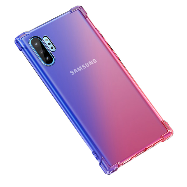 Samsung Galaxy Note10 Plus - Støtdempende silikondeksel Blå/Rosa