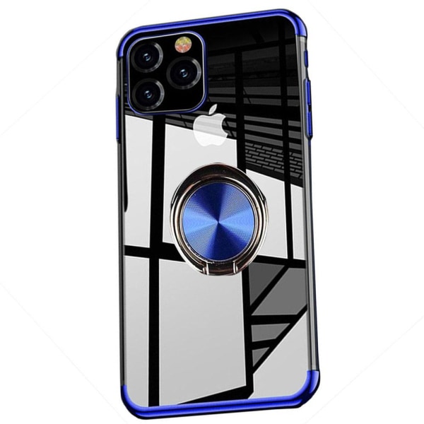 iPhone 12 Pro Max - Smart fleksibelt Floveme etui med ringholder Blå