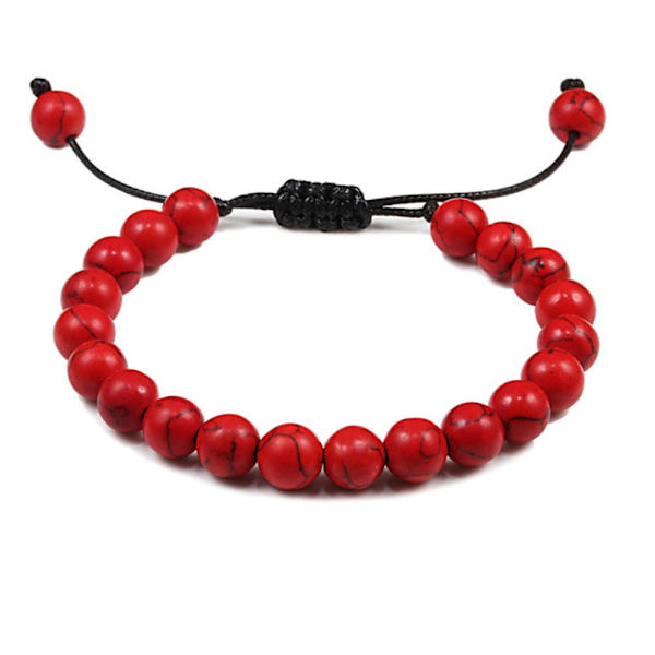 Stilsäkert Hållbart Stenkulors Armband Black Pine Red