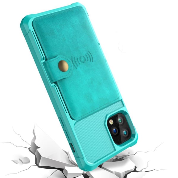 iPhone 11 Pro Max - Glat stilfuldt cover med kortrum Blå