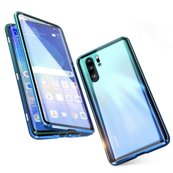 Huawei P30 Pro - Karkaistu lasi kaksoismagneettinen kansi Grön