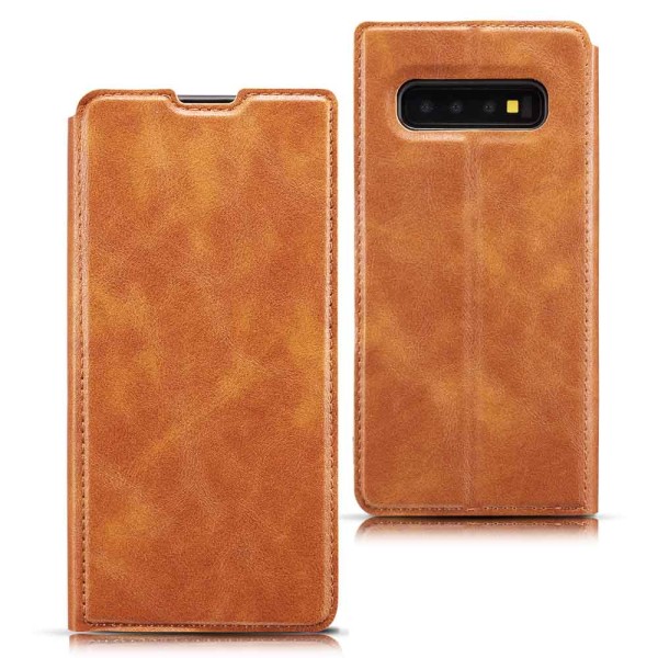 Robust Slitt�ligt RETRO Pl�nboksfodral - Samsung Galaxy S10 Plus Svart