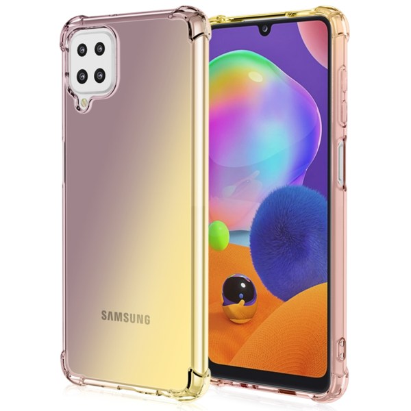 Samsung Galaxy A22 4G - Stødabsorberende stilfuldt silikonecover Rosa/Lila