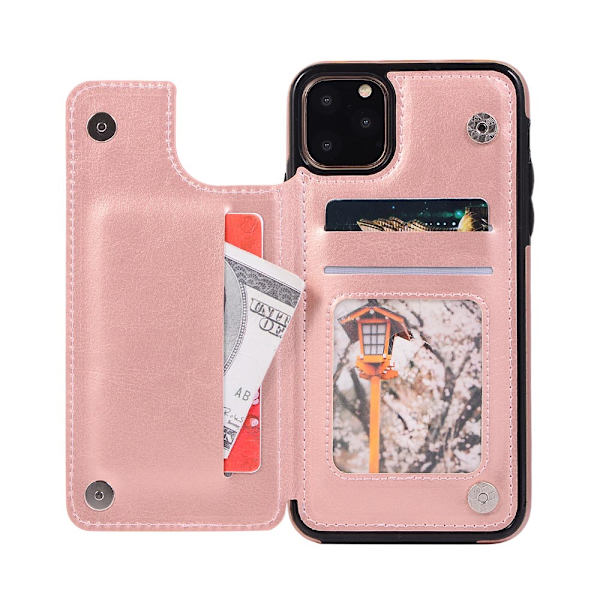 Elegantti ja kestävä kuori korttipaikalla - iPhone 11 Mörkblå