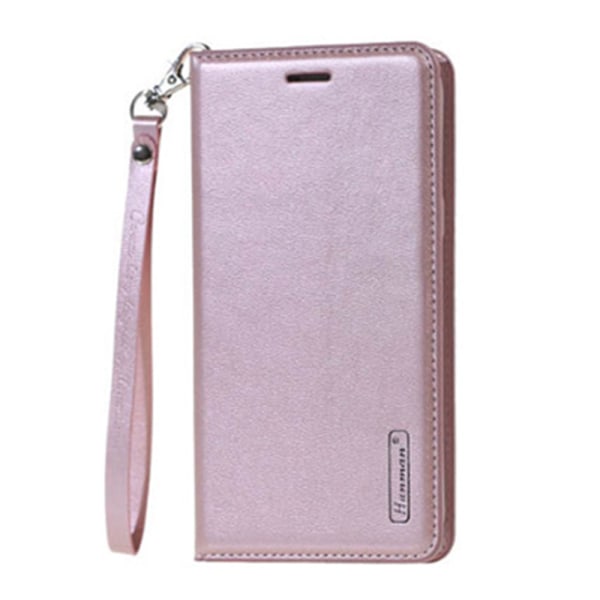 iPhone 15 Pro max - Glatt Smart HANMAN Wallet-deksel Pink gold