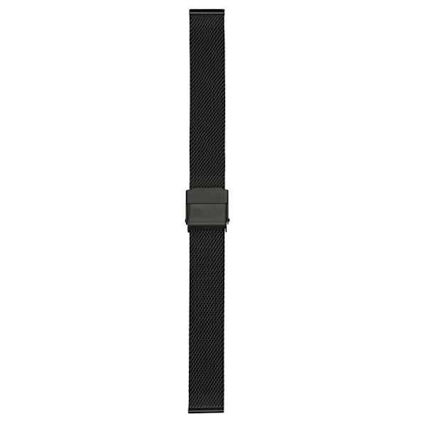 Professionelt slidstærkt rustfrit stål urrem Svart 22MM
