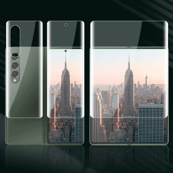 3-in-1 Samsung Galaxy Z Fold 3 Hydrogel Skärmskydd Transparent/Genomskinlig
