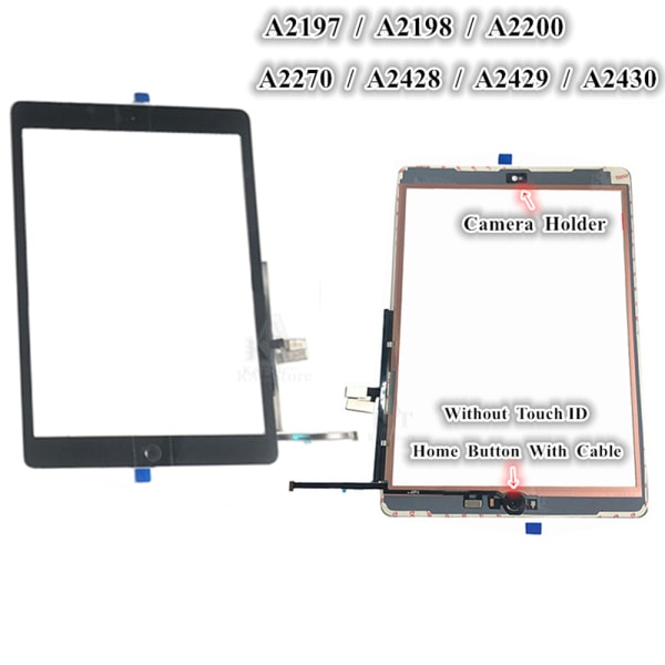 iPad 8 8th Gen 10.2 Touch Screen LCD Digitizer A2270 A2428 A2429 Svart