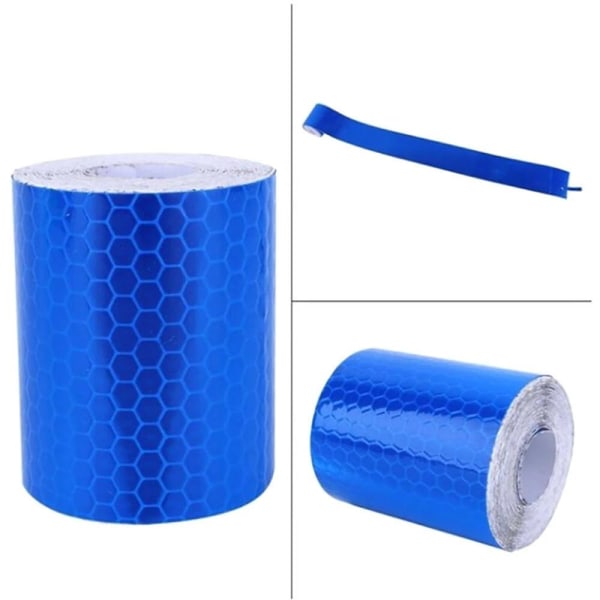 Kraftig slitasjebestandig reflekterende tape (3 meter) Blå