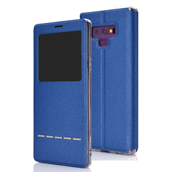 Smartfodral med Fönster & Svarsfunktion - Samsung Galaxy Note 9 Röd