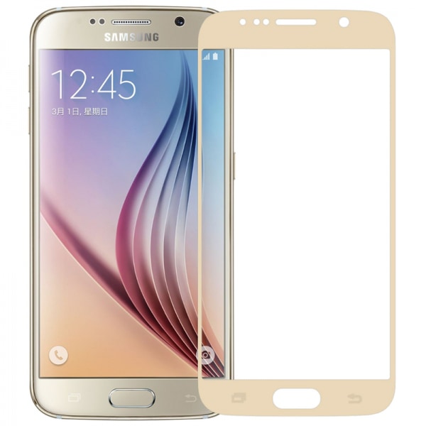Samsung Galaxy S6 - HeliGuard (2-PACK) Skärmskydd med Ram (HD) Guld