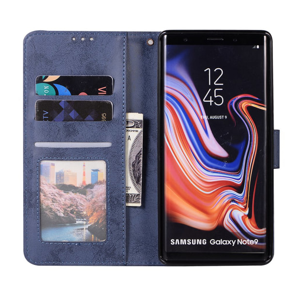 Samsung Galaxy Note 9 - Tyylikäs kotelo (kaksitoiminto) LEMAN Ljusblå