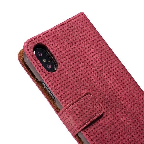 iPhone XS Max - Klassisk etui i retrolook (PU-læder) Röd