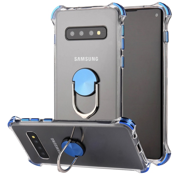 Professionel beskyttelsescover ringholder - Samsung Galaxy S10Plus Röd