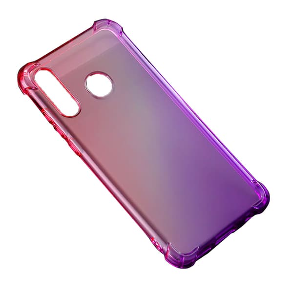 Huawei P30 Lite - Robust Stilsikkert Silikoneskal Blå/Rosa