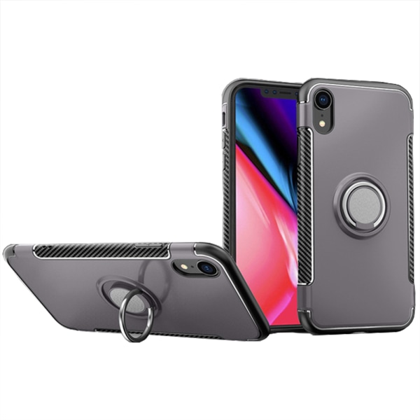 iPhone XR - Skyddsskal med Ringhållare Svart