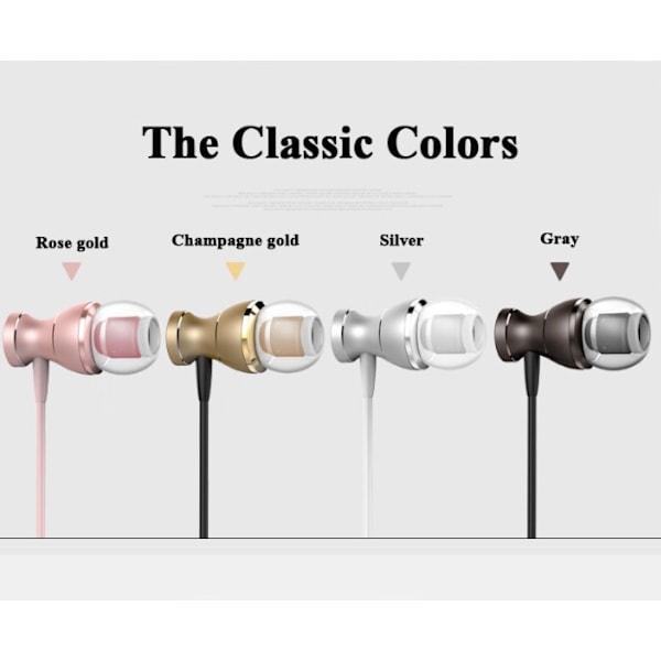 TOMKAS In-ear Magnetic Earphone With Mic In-lineControl Guld