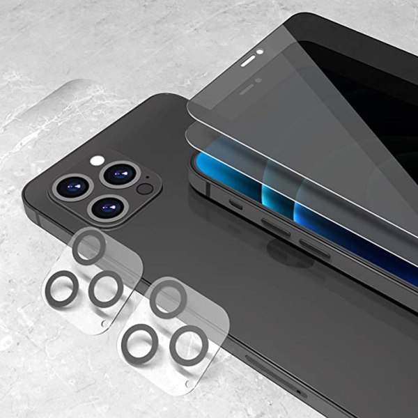 2-PACK iPhone 12 Pro Max Högkvalitativt Kameralinsskydd Transparent/Genomskinlig