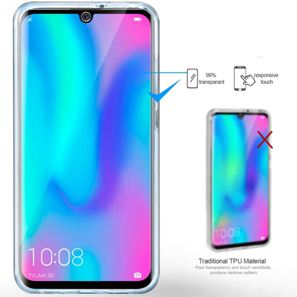 Stilfuldt dobbeltsidet cover - Huawei Y5 2019 Transparent/Genomskinlig