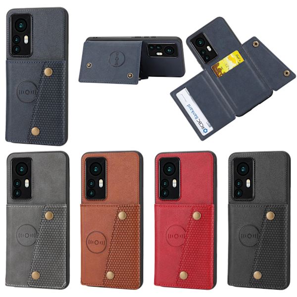 Xiaomi Mi 12T Pro - Praktiskt Skal med Plats för Kort Svart