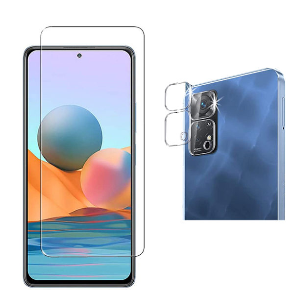 Redmi Note 11 Skærmbeskyttelse og Kameralinseskyttelse (3-pak) Transparent