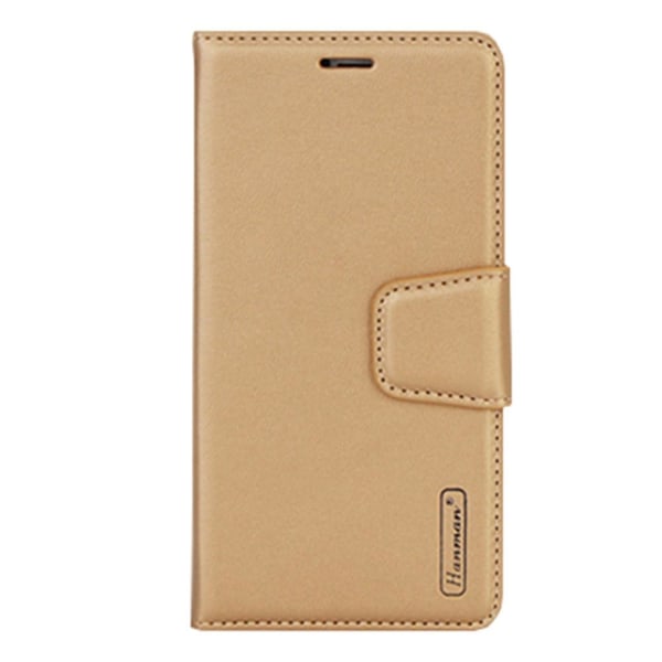 iPhone 12 Pro - Stilfuldt gennemtænkt Hanman Wallet cover Guld