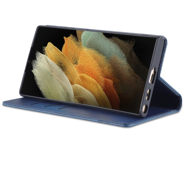 Samsung Galaxy S22 Ultra - Stilig og praktisk AZNS-lommebok Mörkgrön