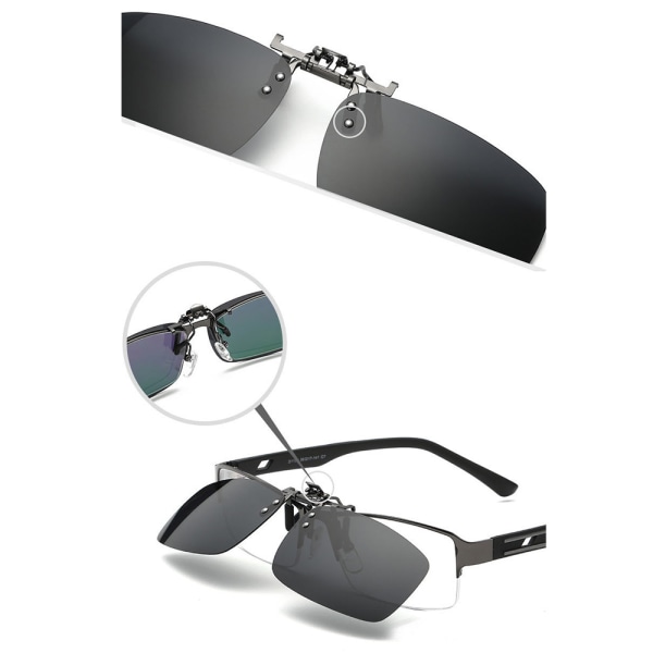 Polarized Exklusiva Solglasögons Överdrag Svart