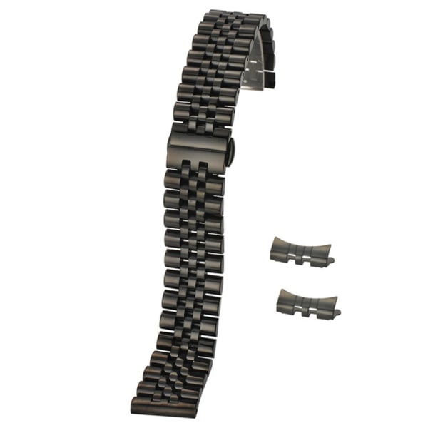 Stilsäker Hållbar Rostfritt Stål Klockarmbands Länk Svart 20mm