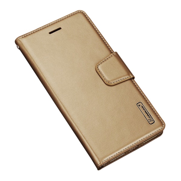 Elegant Fodral med Plånbok från Hanman - Samsung Galaxy S8+ Guld