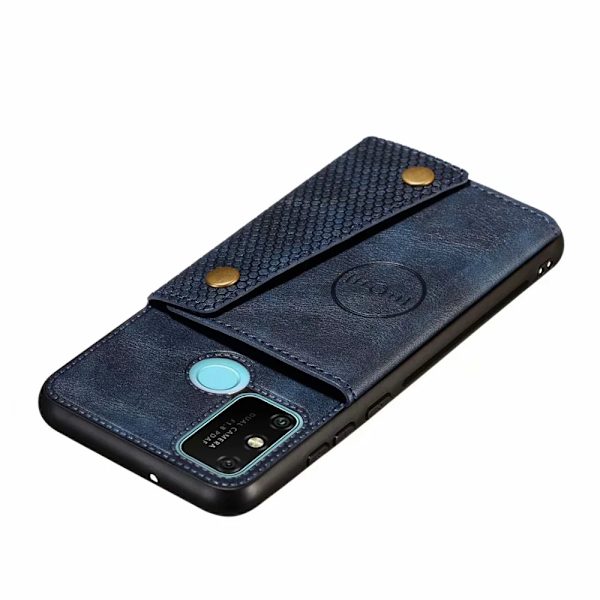 Samsung Galaxy A21S - Effektfullt Skal med Korthållare Grå